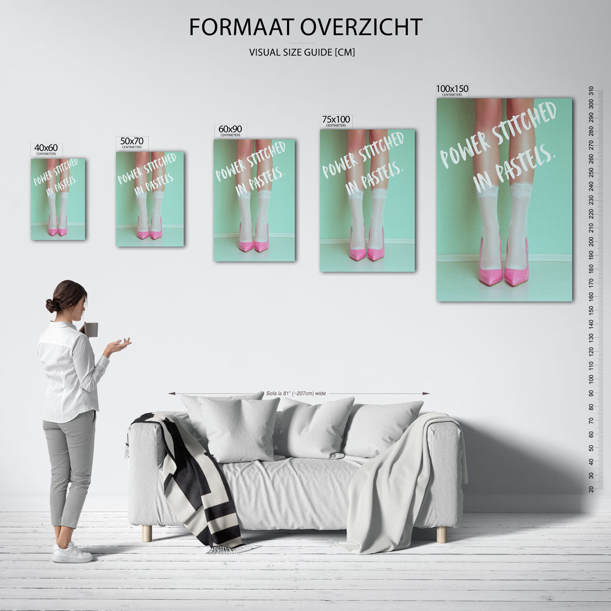 Pastel elegantie Kunstwerk