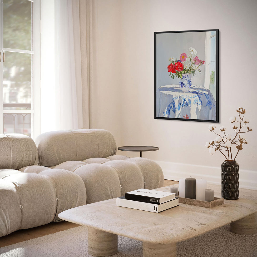 Bloemen in vaas Kunstwerk