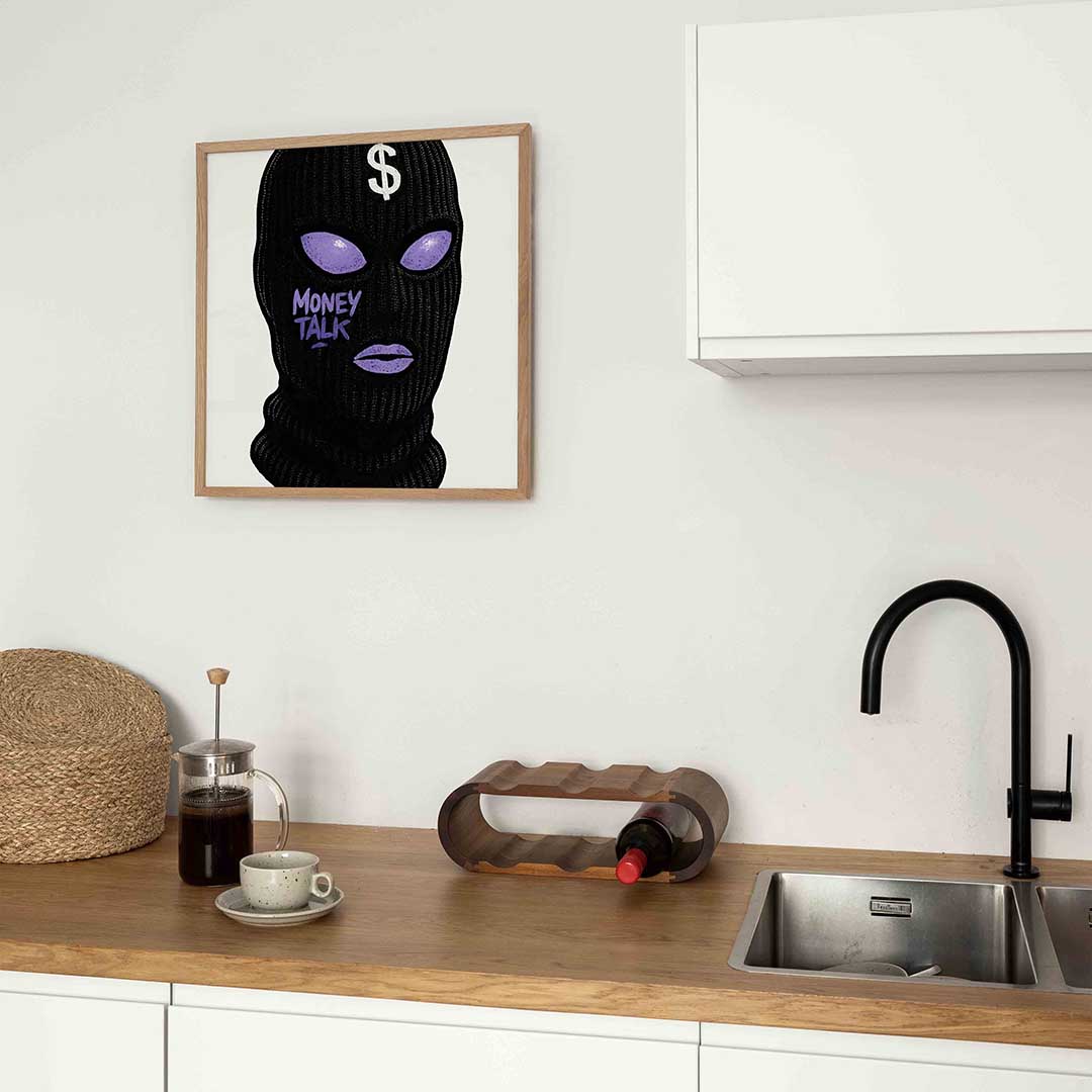 Ski masker met tekst Poster