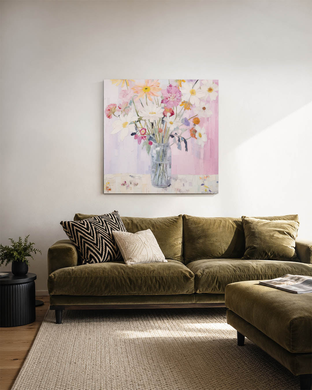 Bloemrijke compositie Kunstwerk