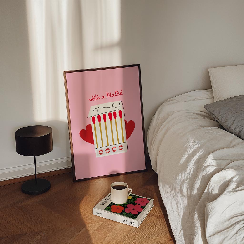 It's a Match Retro Stijl Poster-WallArtistic