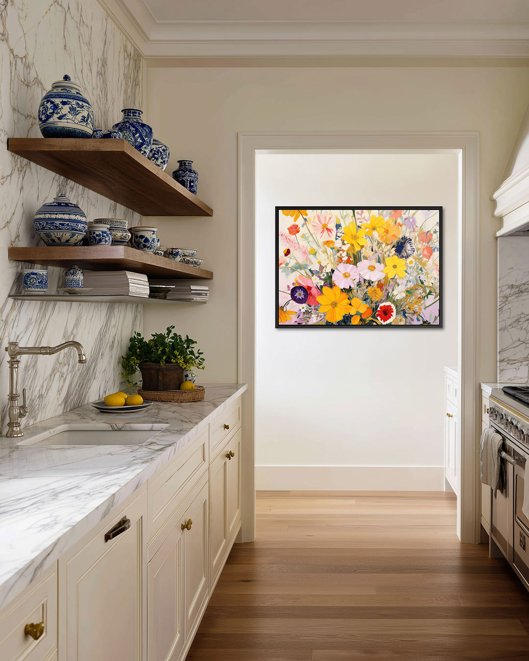 Bloemenexplosie Kunstwerk
