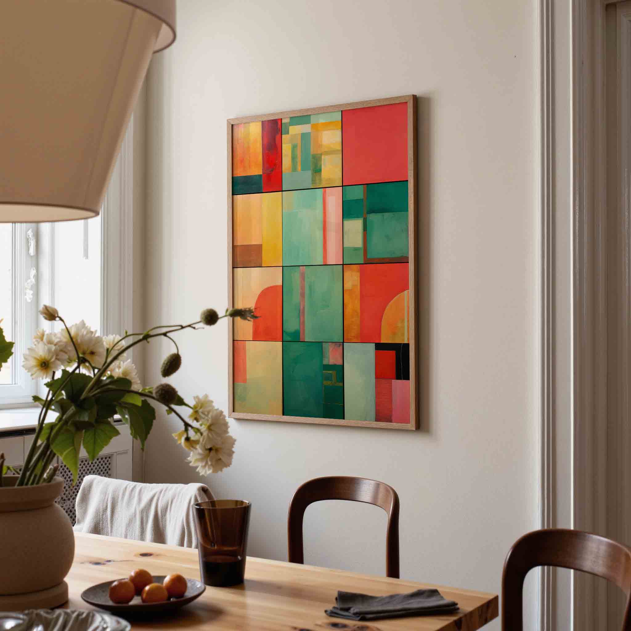 Abstracte geometrische vormen Poster