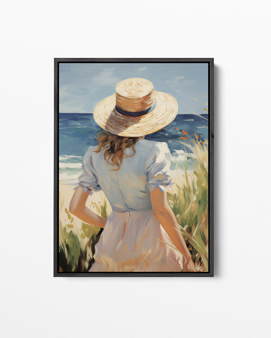 Zomerse strandwandeling Kunstwerk