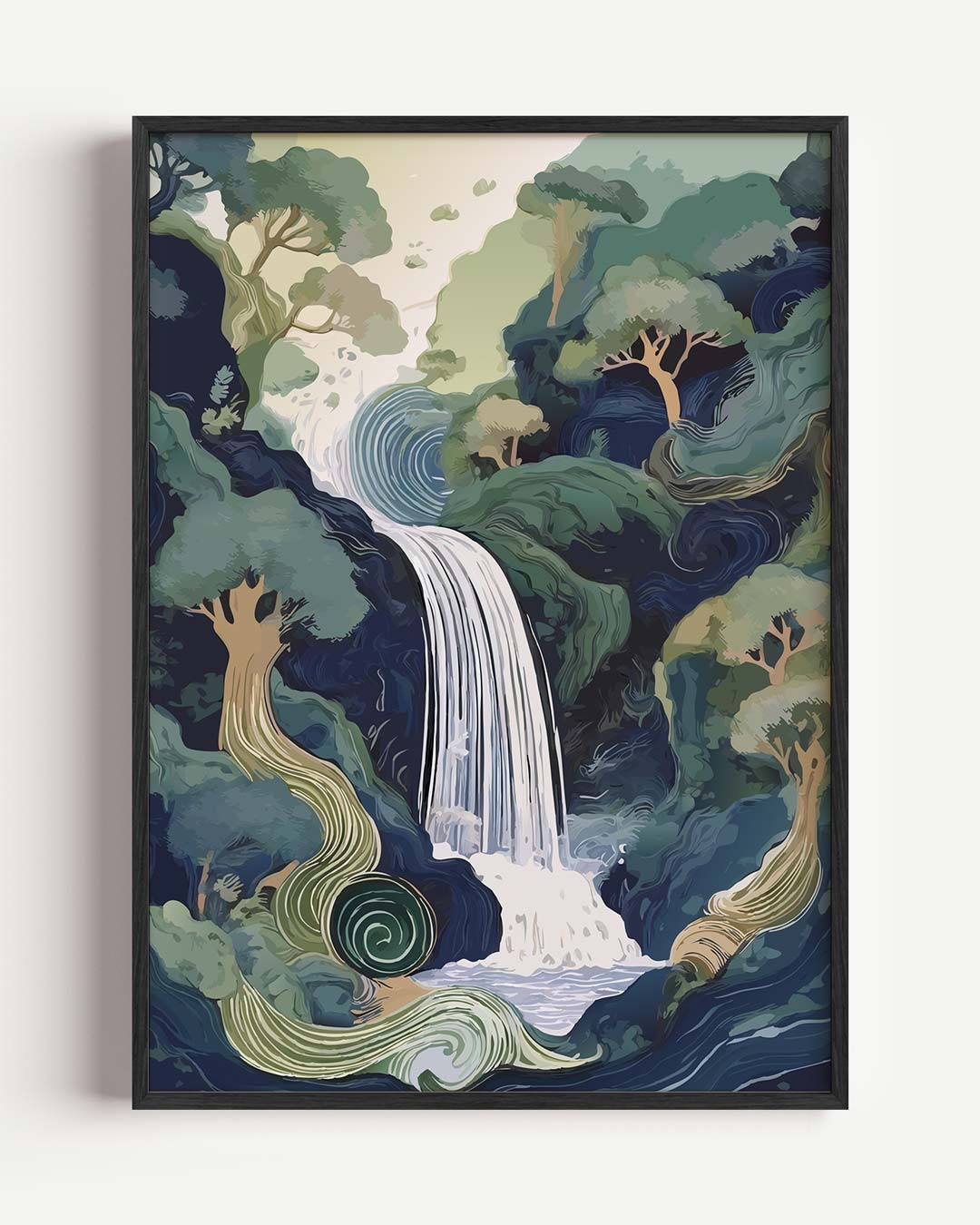 Dromerige Waterval Wanddecoratie Poster-WallArtistic