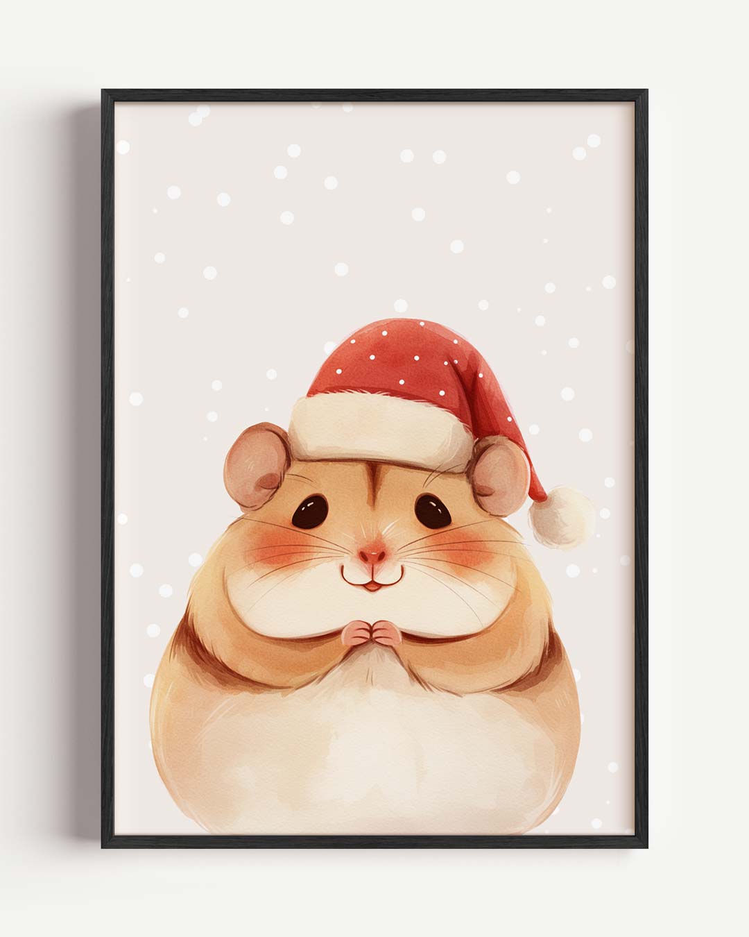 Schattige Kerst Hamster Poster-WallArtistic
