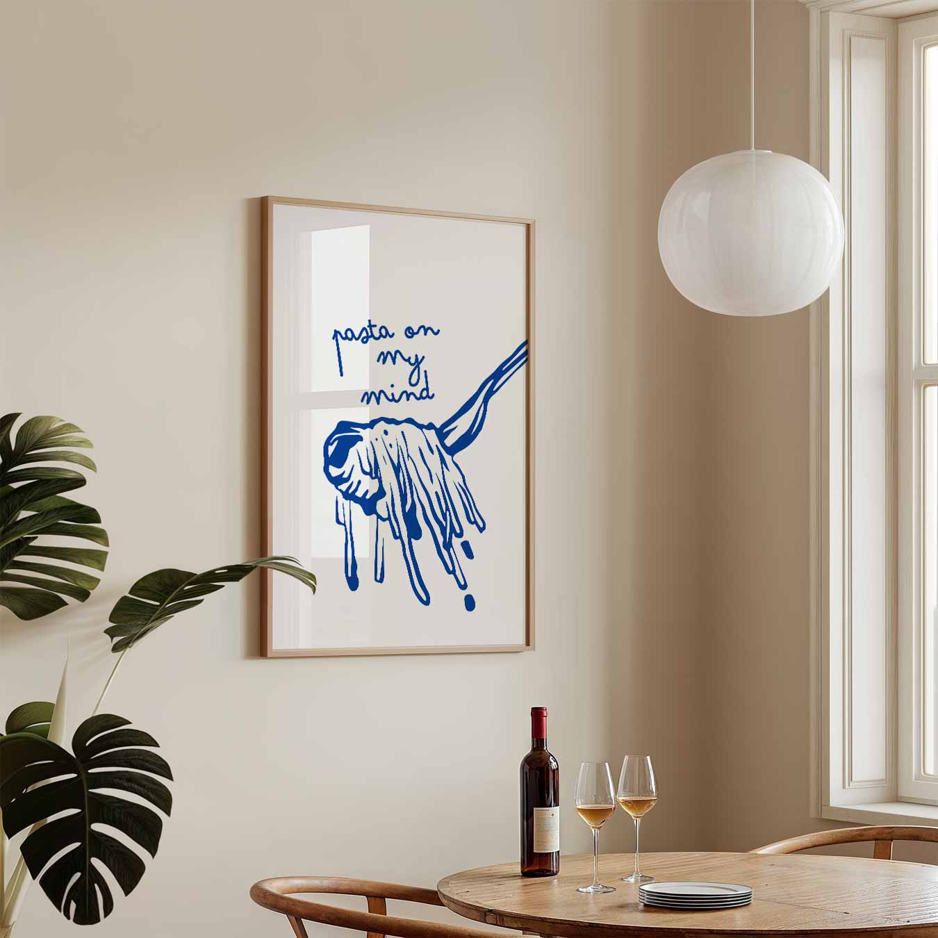 Pasta On My Mind Poster-WallArtistic