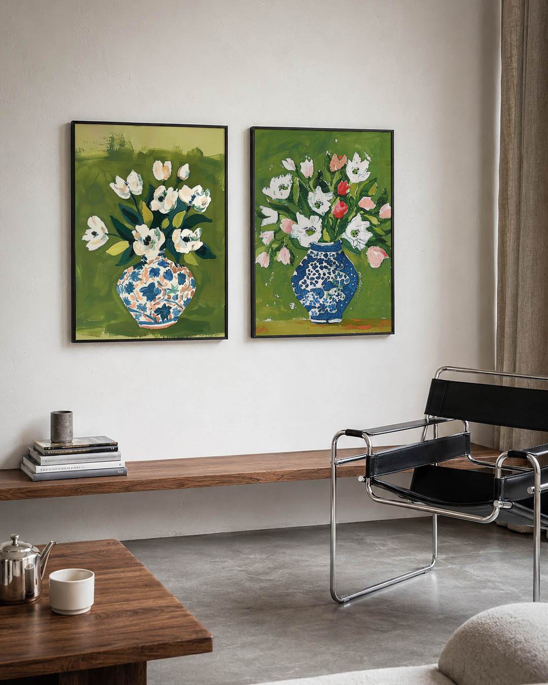 Bloemrijke vaas Posterset