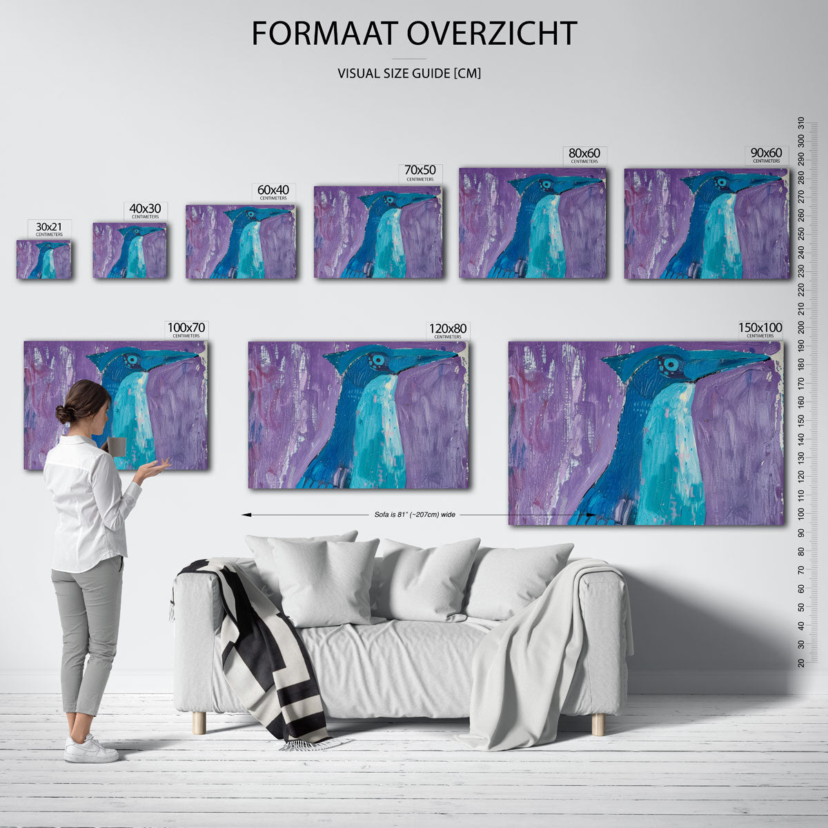 Blauwe vogel Poster