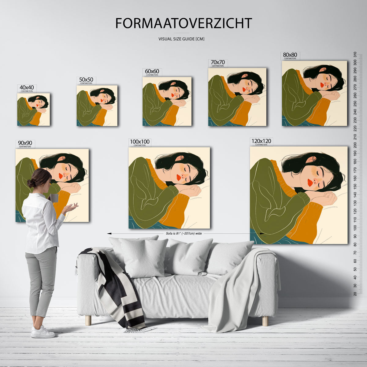 Slapende vrouw Poster