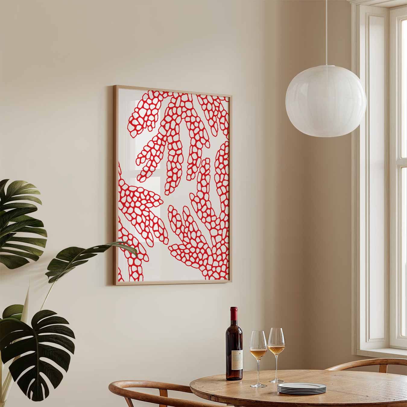 Moderne Koralen Kunstposter-WallArtistic