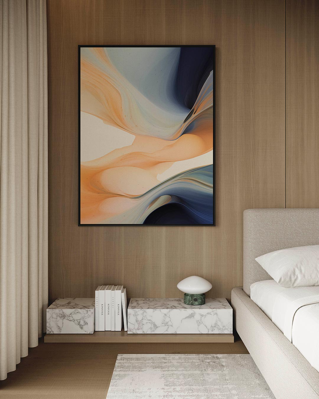 Vloeiende kleurencompositie Kunstwerk