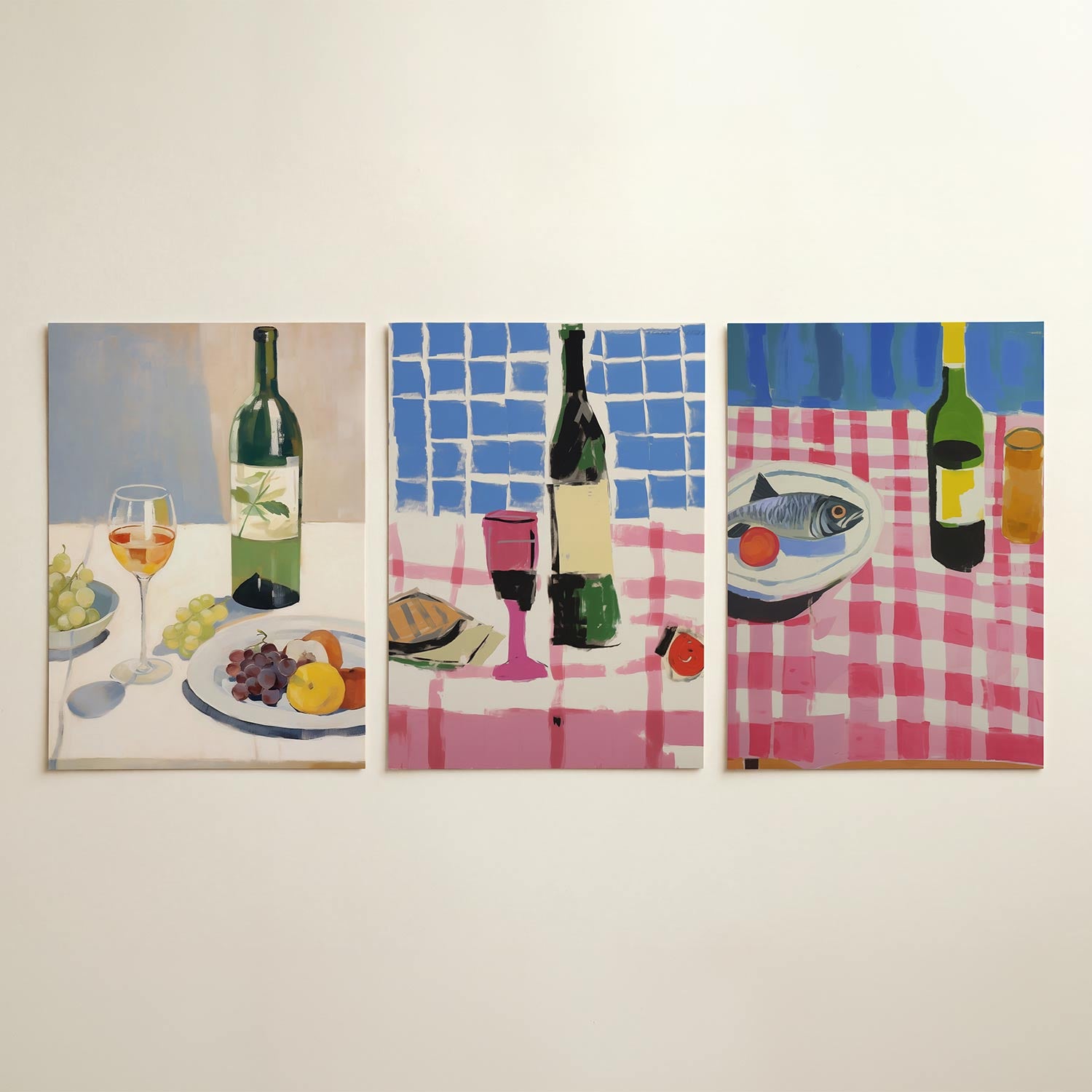Fruit en wijn Posterset