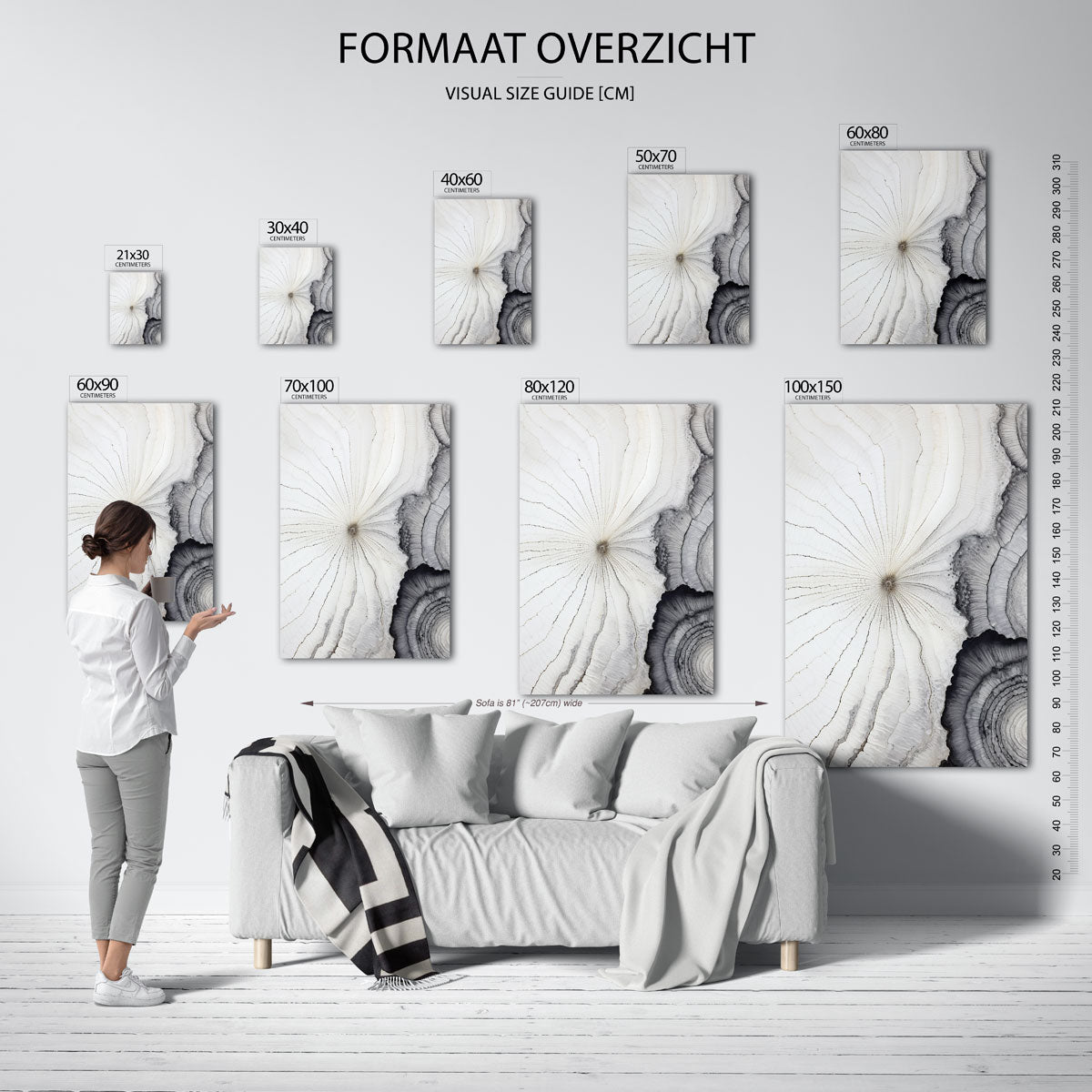 Houtnerf en ringen Poster
