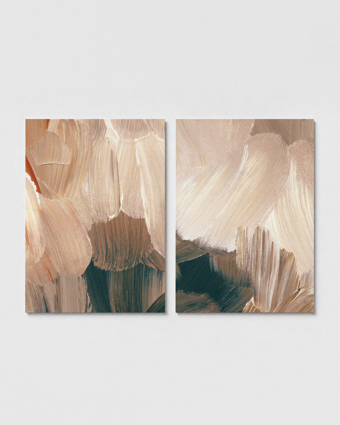 Zachte borstelstreken Posterset
