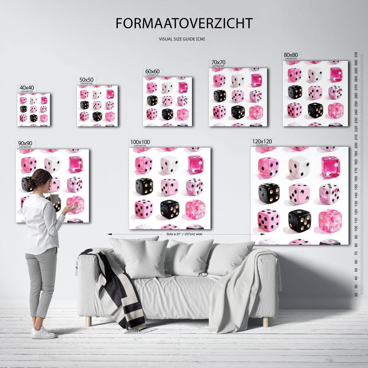 Dobbelstenen patroon Poster
