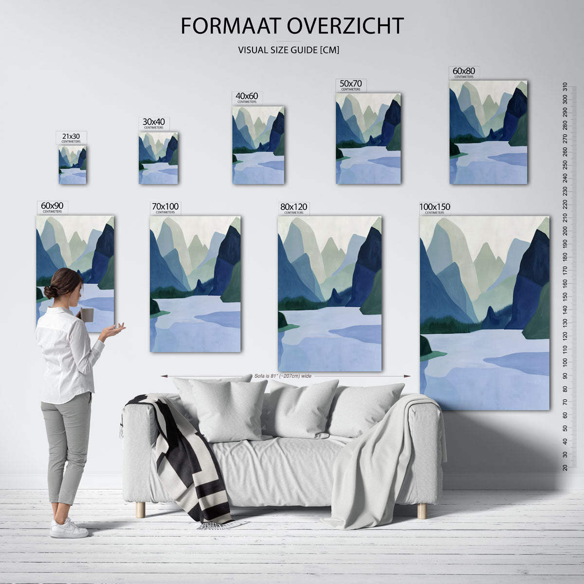 Bergen en meer Poster