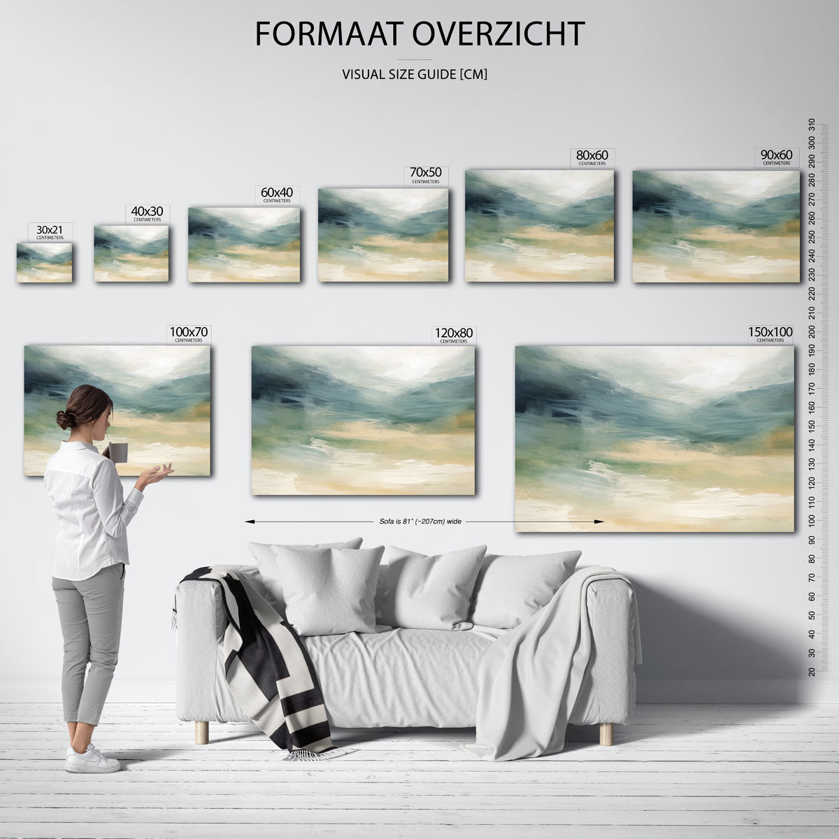 Abstracte landschapsweergave Poster