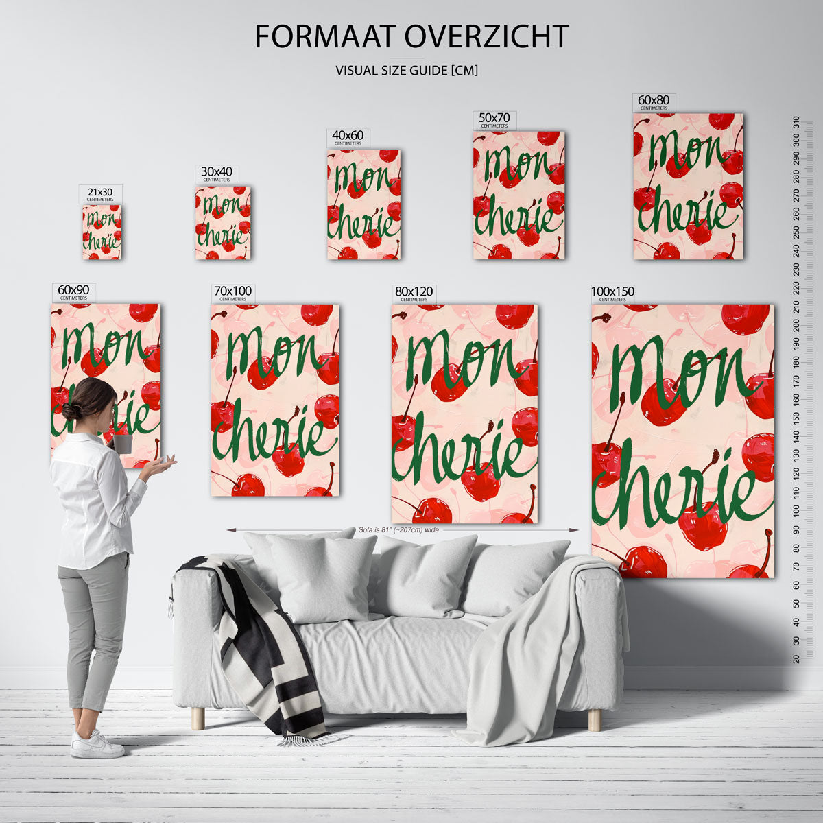 Kersen en tekst Poster