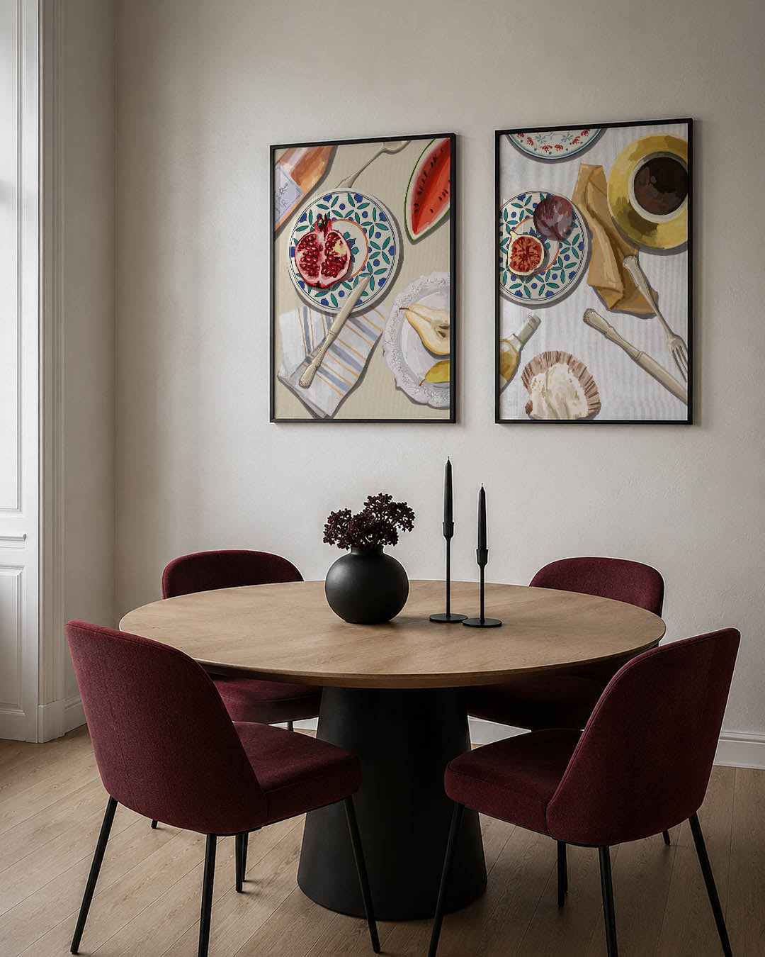 Fruit en patronen Posterset
