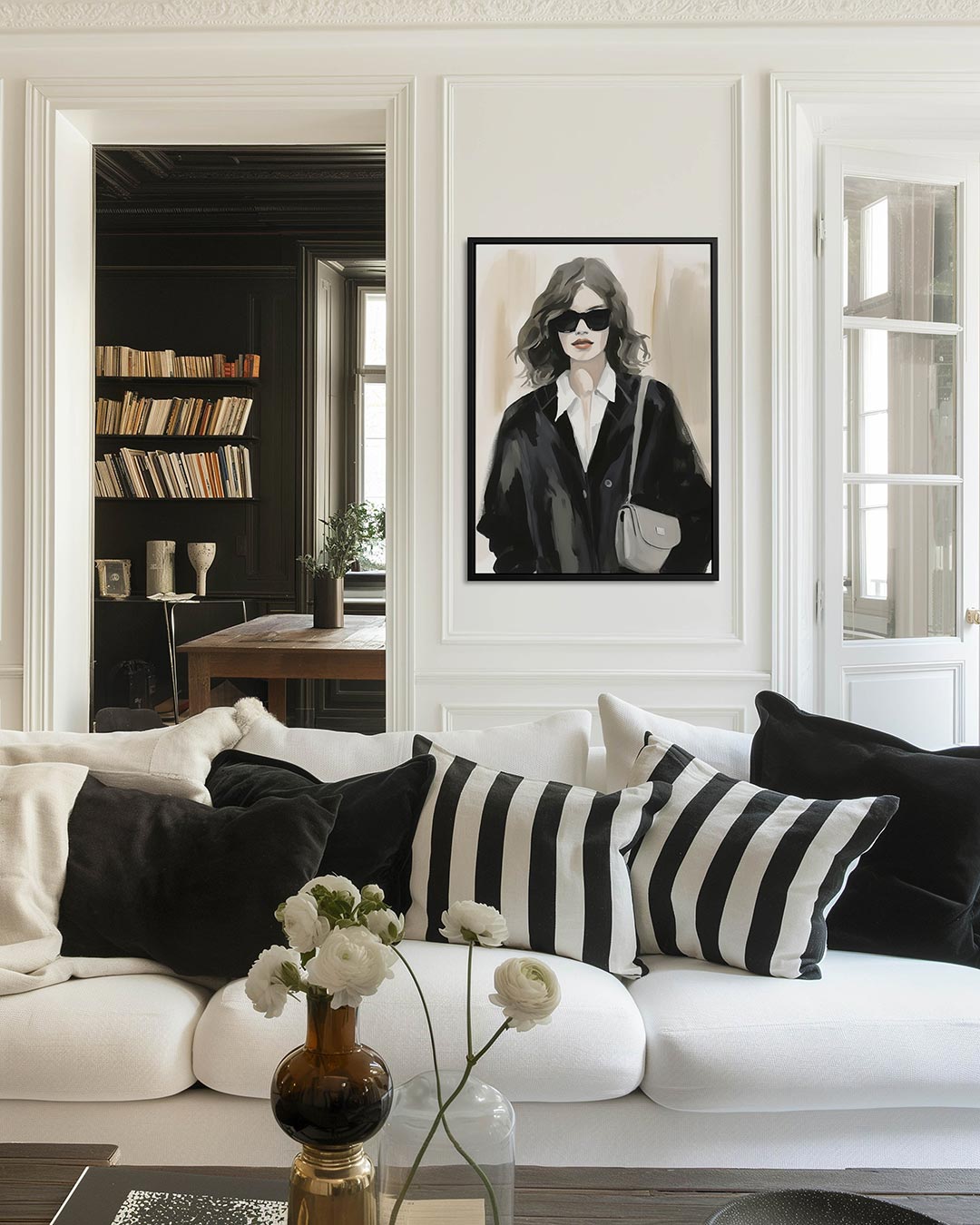 Stijlvolle vrouw Kunstwerk