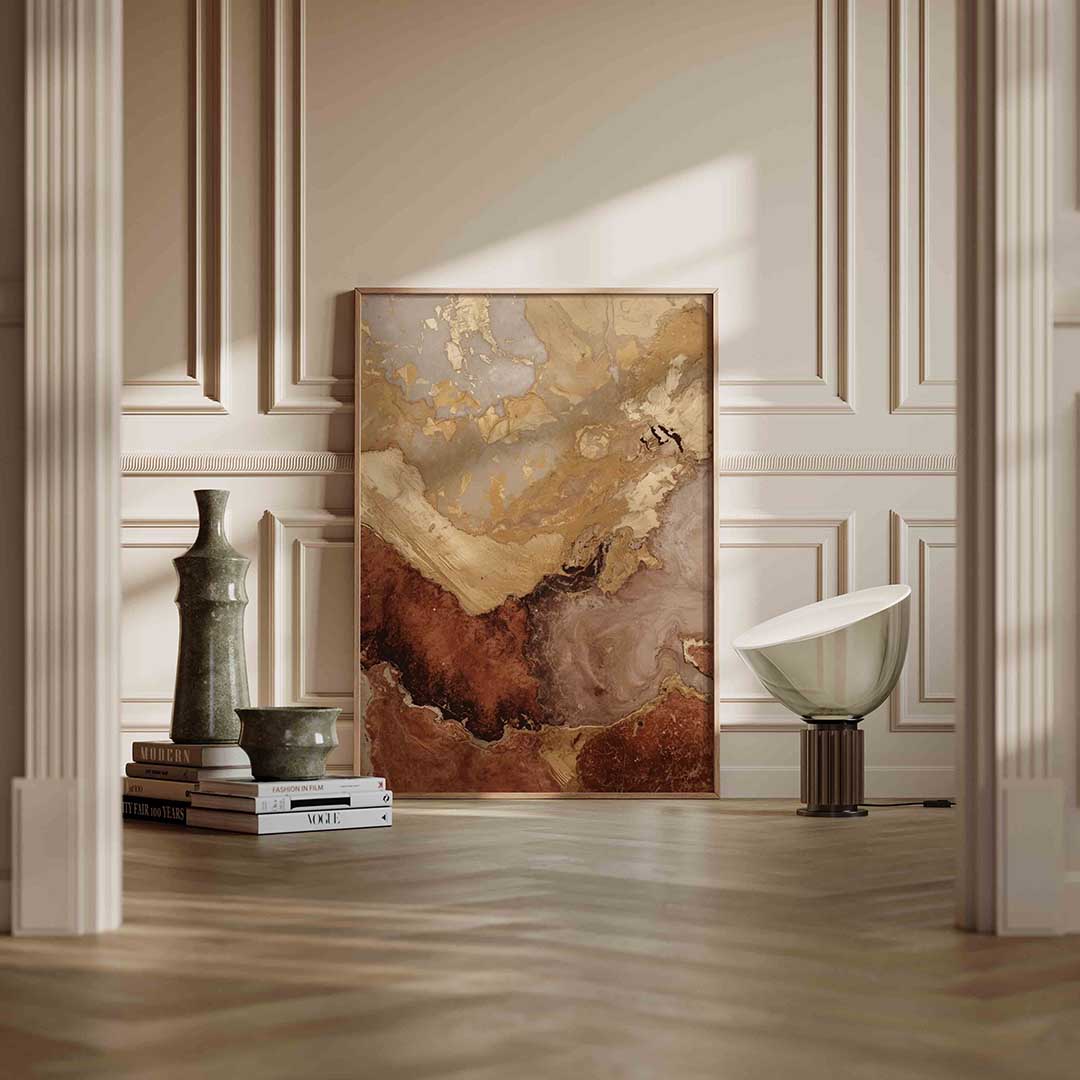 Abstracte aardetinten Poster