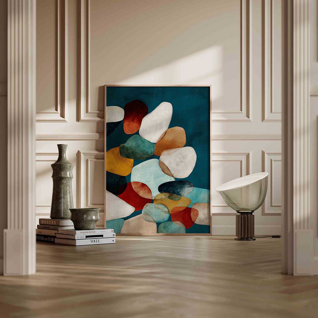 Gekleurde stenen Poster