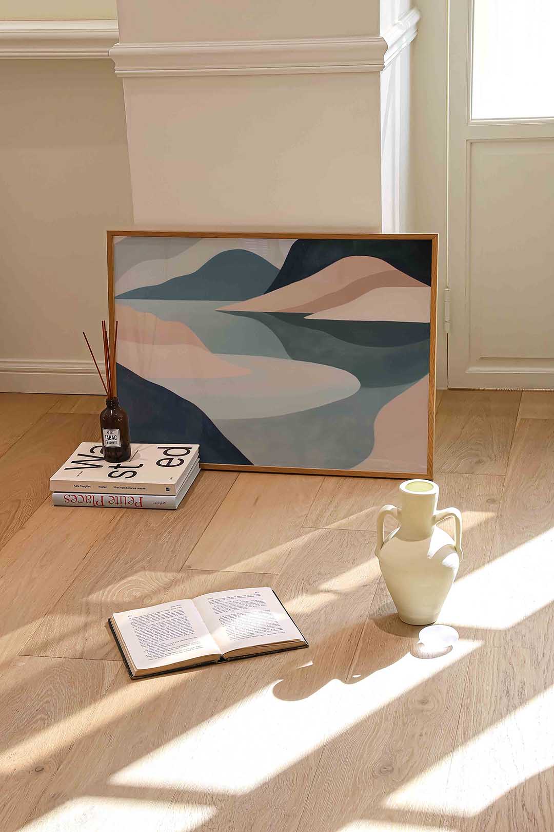Abstracte landschapsvormen Poster
