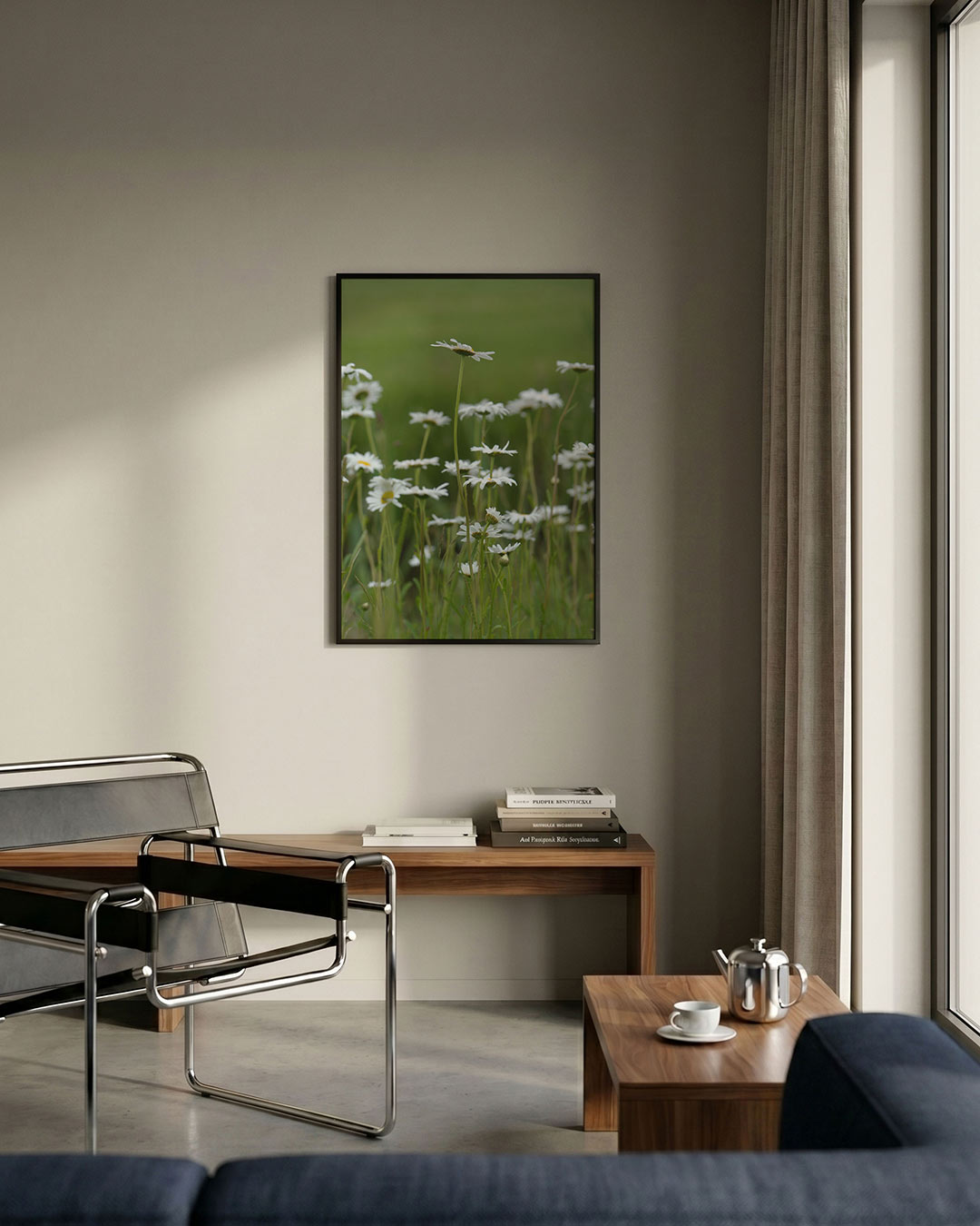 Bloemen in weide Poster