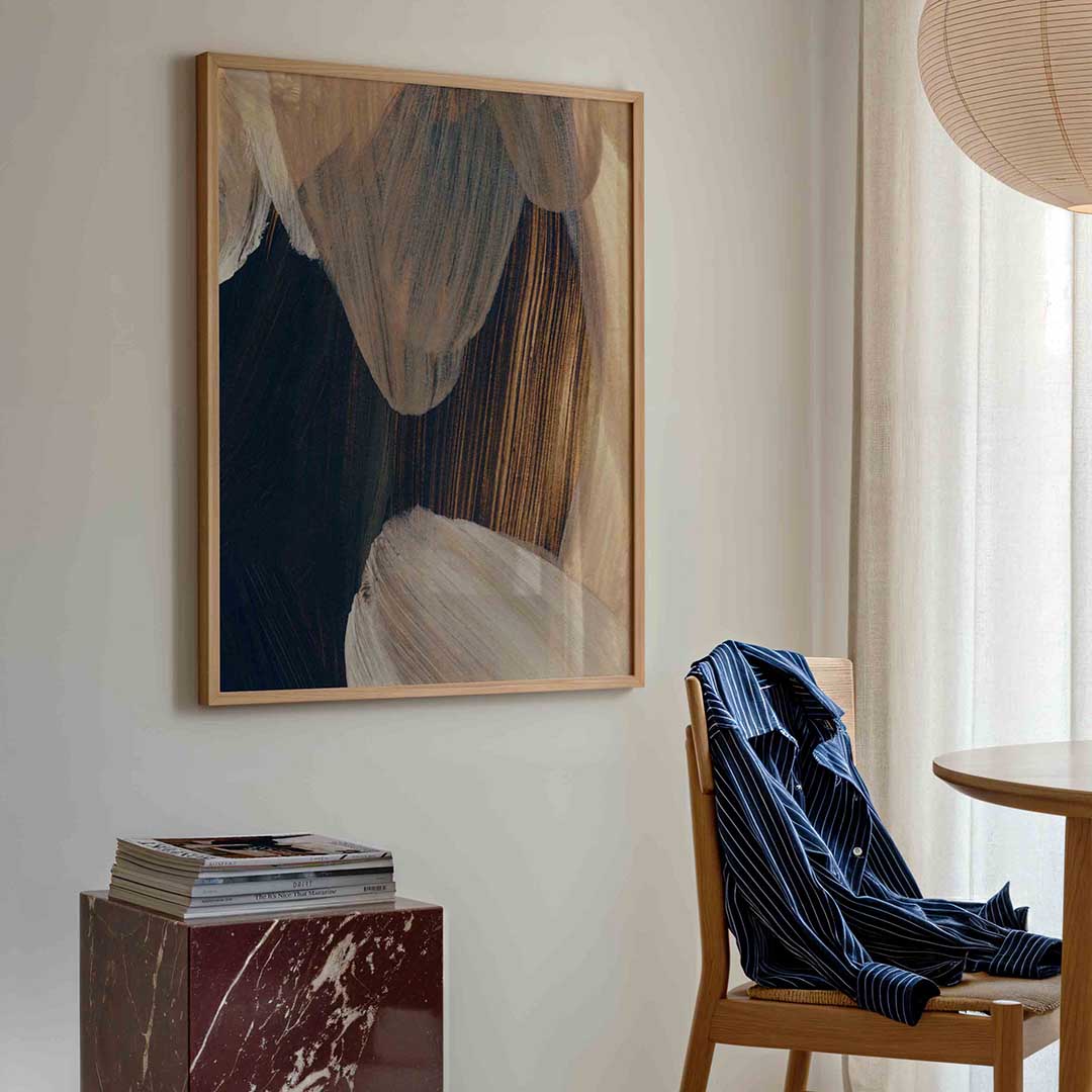 Abstracte penseelstreken Poster