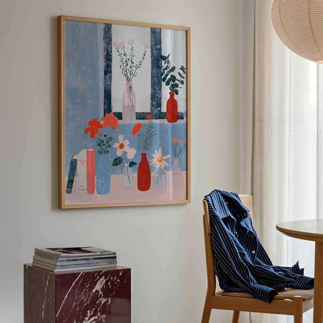 Bloemen in vazen Poster