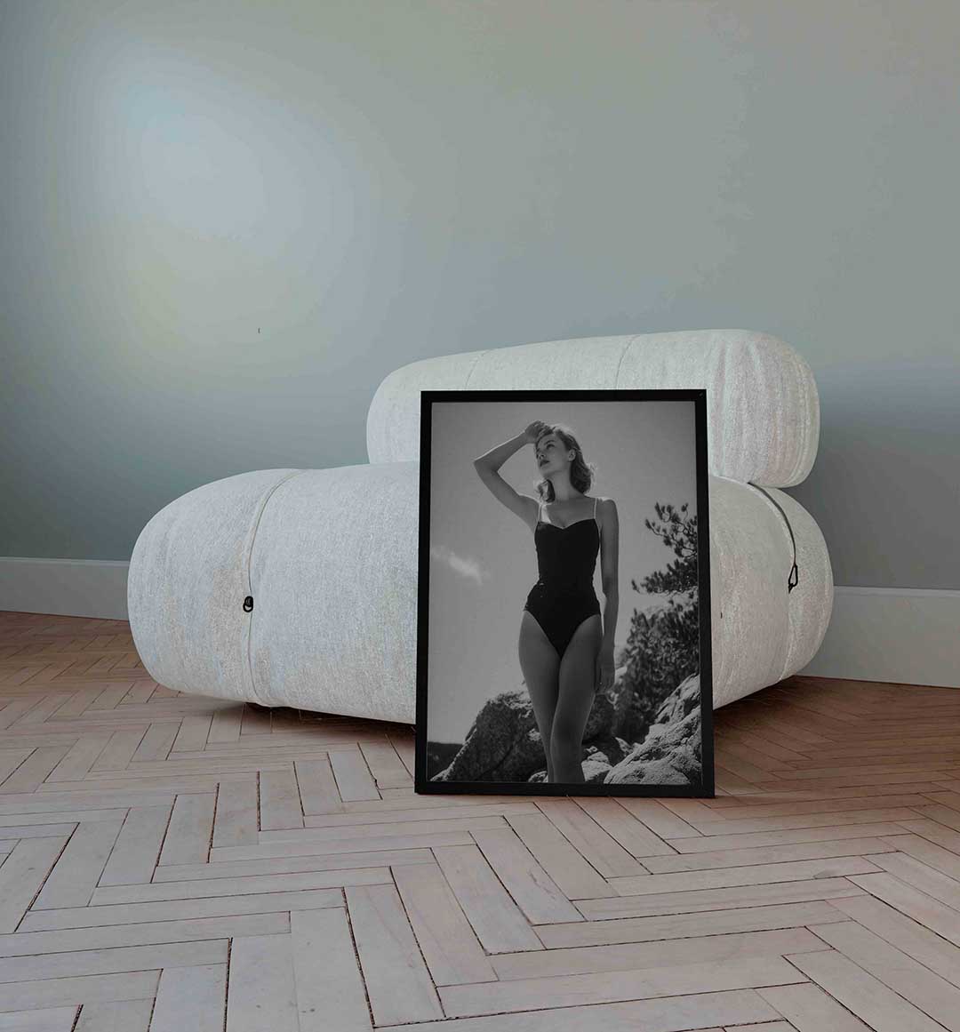 Vrouw in badpak Poster
