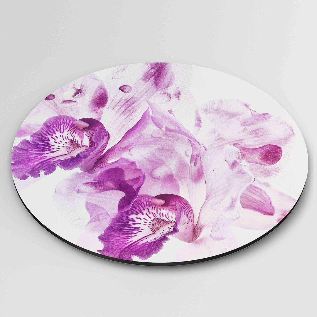 Paarse orchideeën Muurcirkel