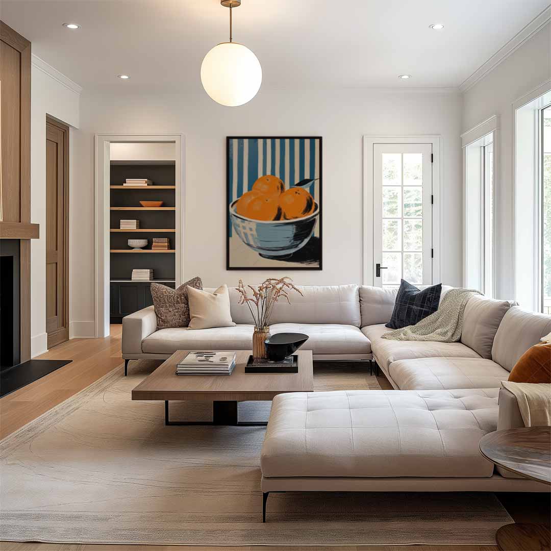 Vrolijk Stilleven met Sinaasappels Kunstwerk-canvas-dibond-plexiglas-wanddecoratie-WallArtistic