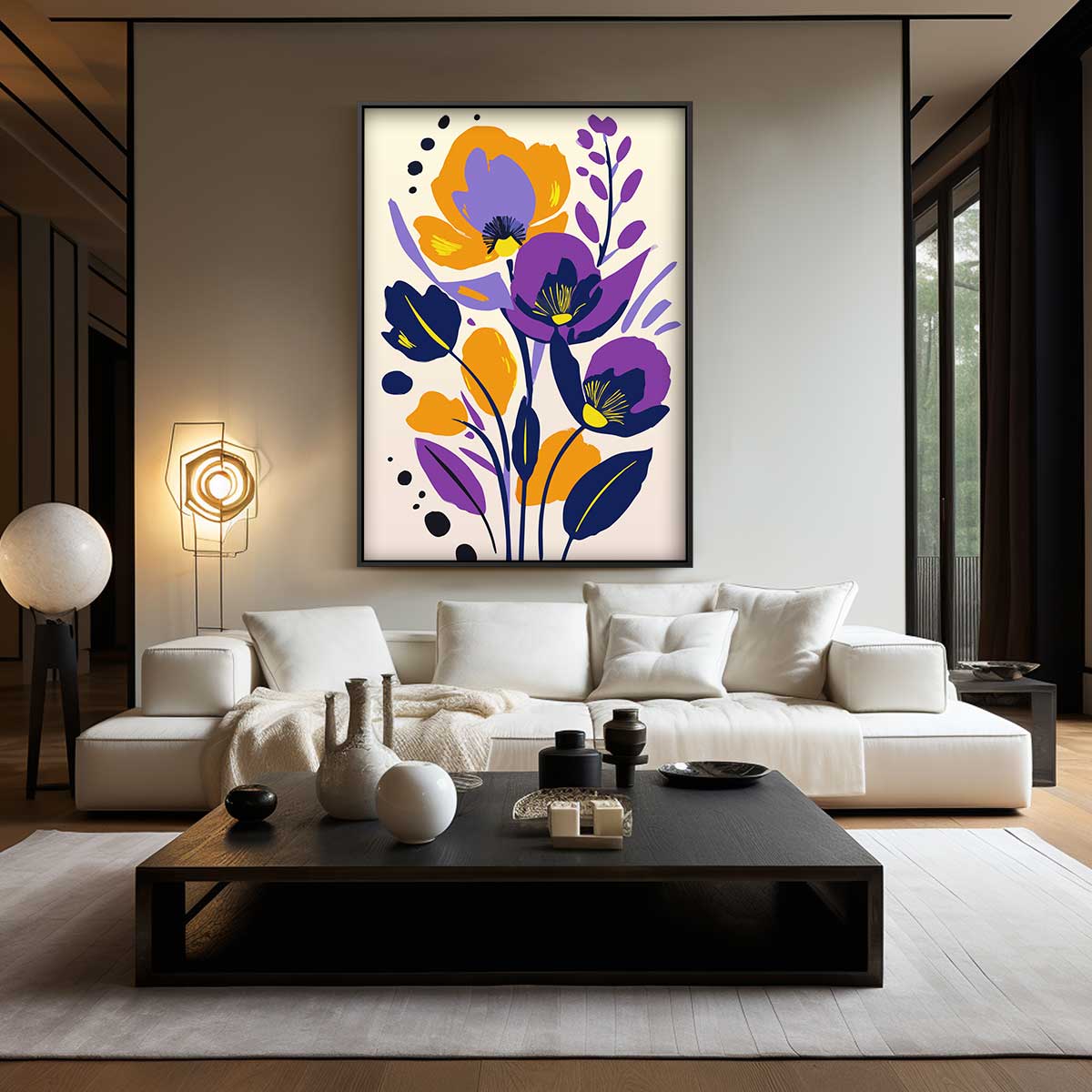 Levendige Bloemenpracht Kunstwerk-canvas-dibond-plexiglas-wanddecoratie-WallArtistic
