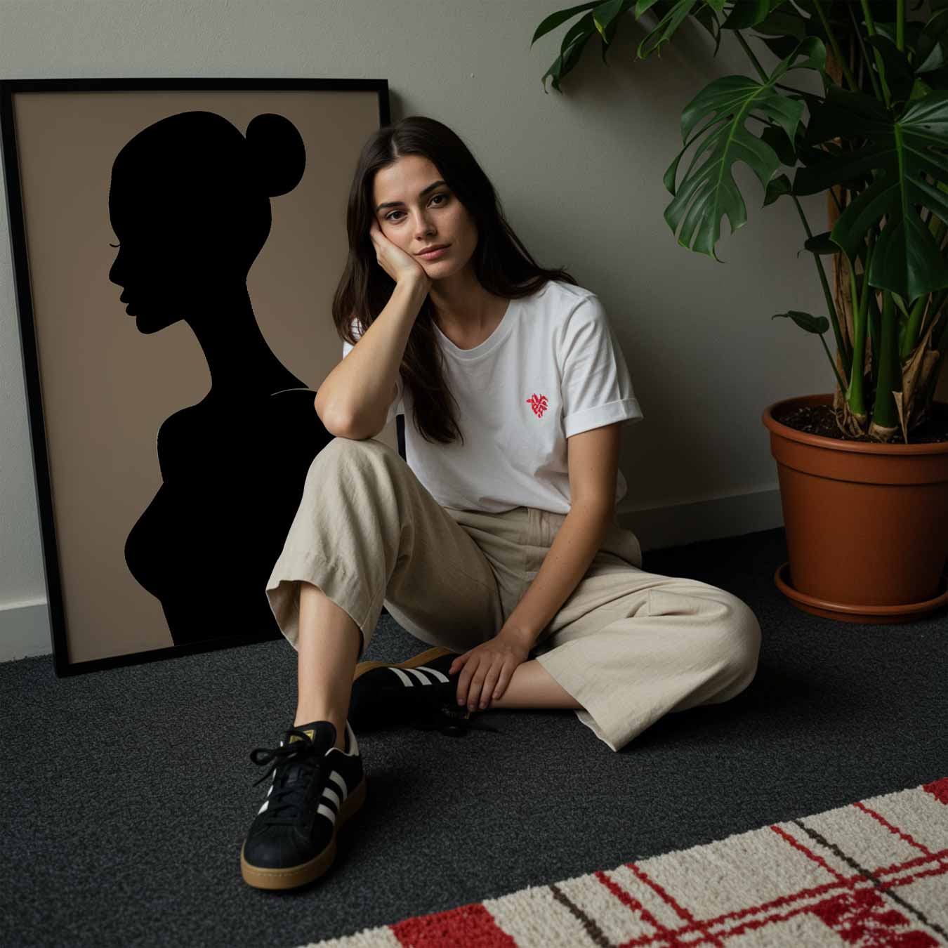Elegante Vrouwelijke Silhouet Poster-WallArtistic