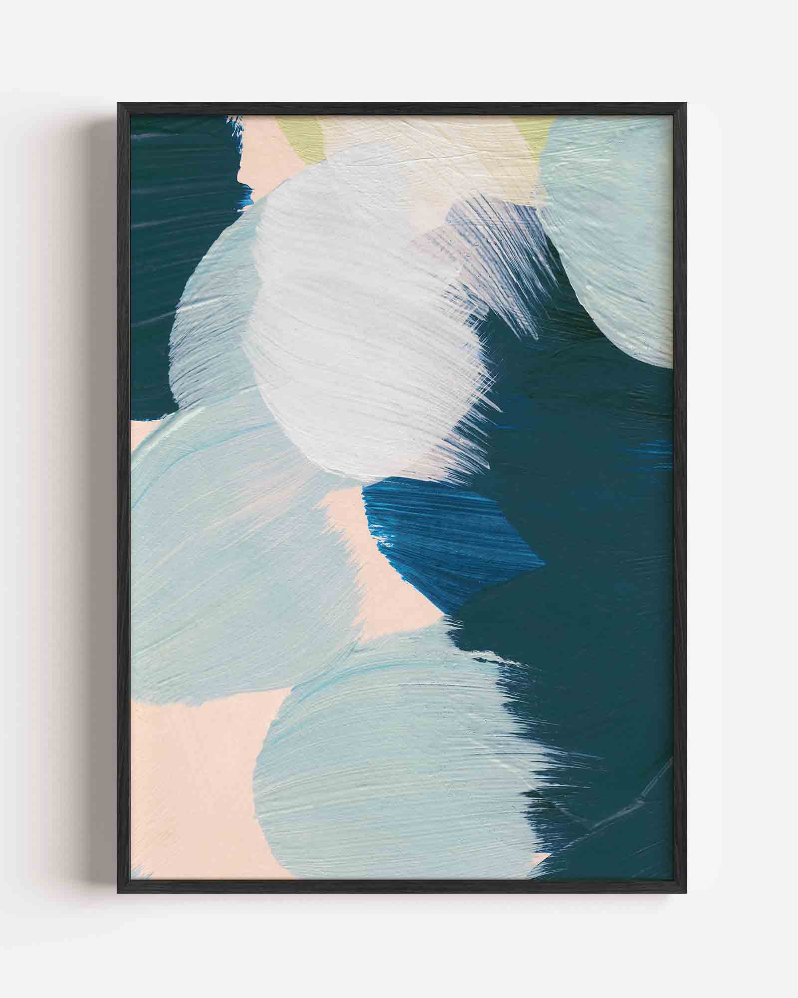 Abstracte penseelstreken Poster