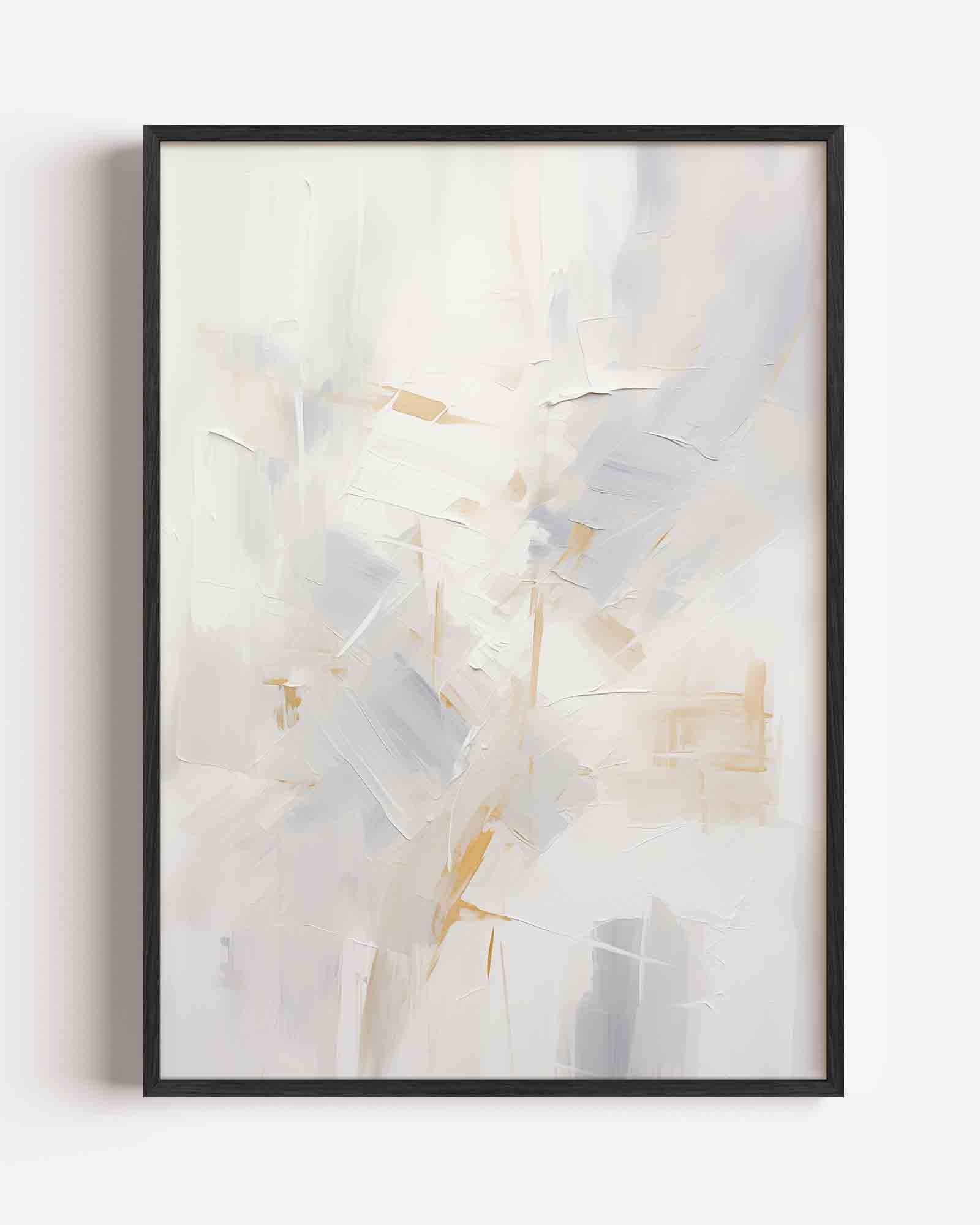 Abstracte beige en witte Poster