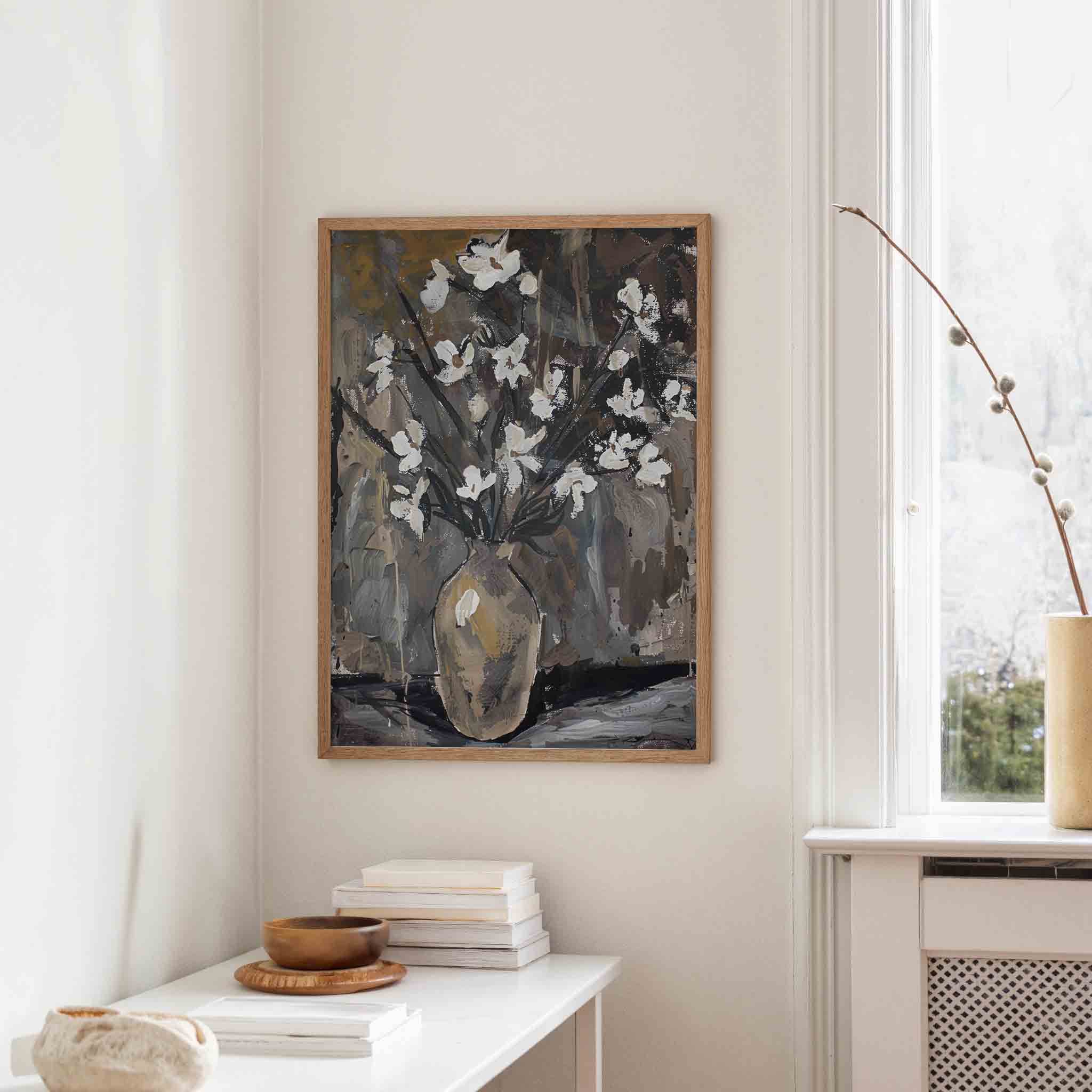 Bloemen in vaas Poster