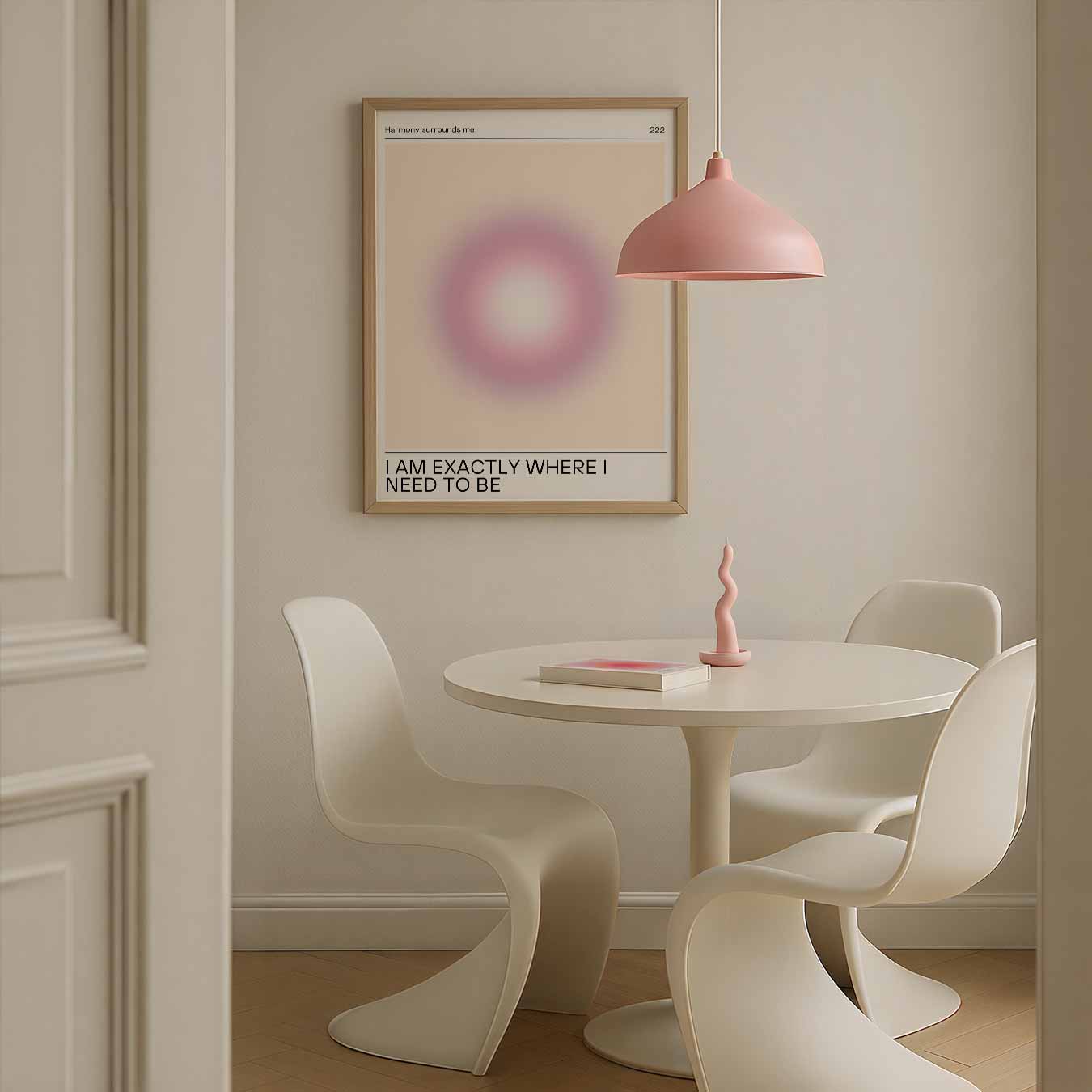 Inspirerende Roze Mandala Poster-WallArtistic