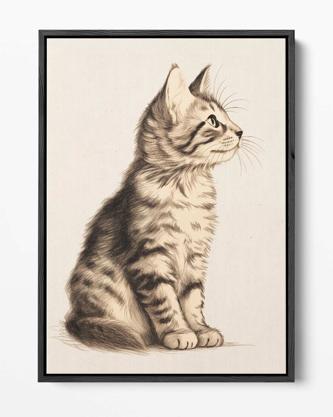Elegante Kat Schets Kunstwerk-canvas-dibond-plexiglas-wanddecoratie-WallArtistic