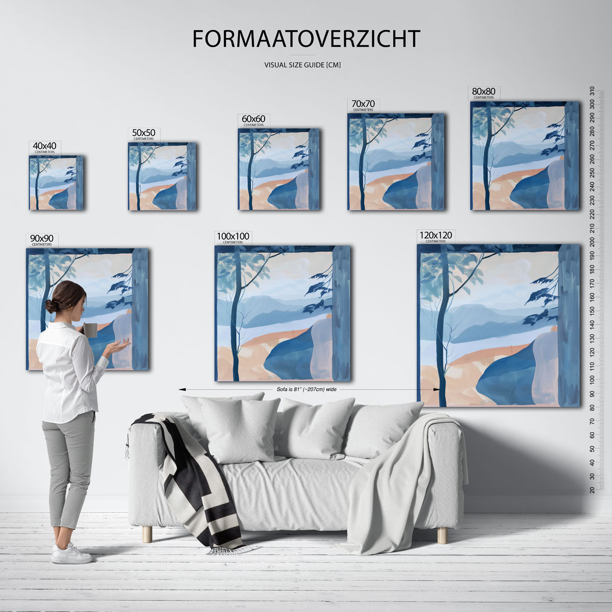Landschap met bomen Poster