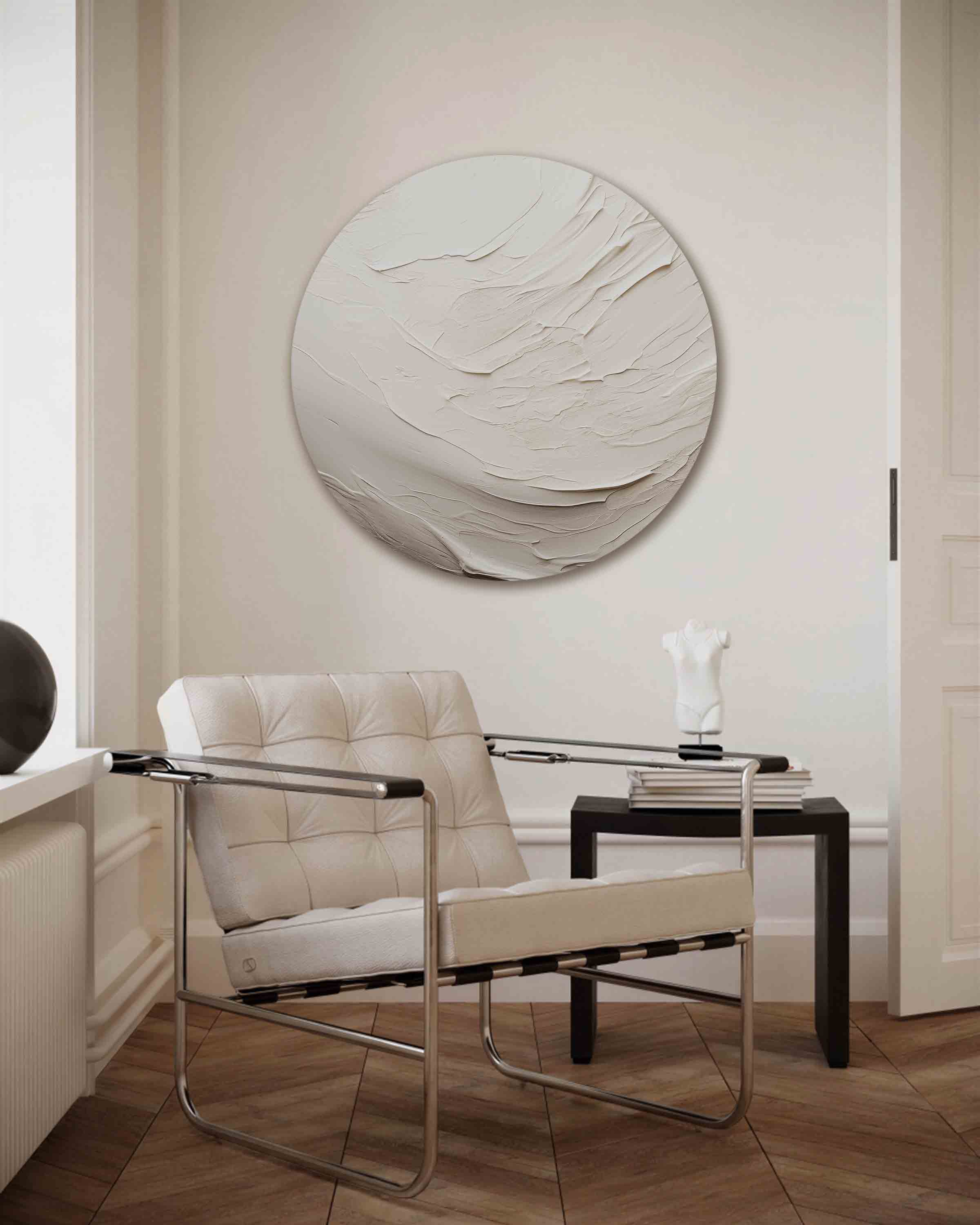 Beige textuur Muurcirkel
