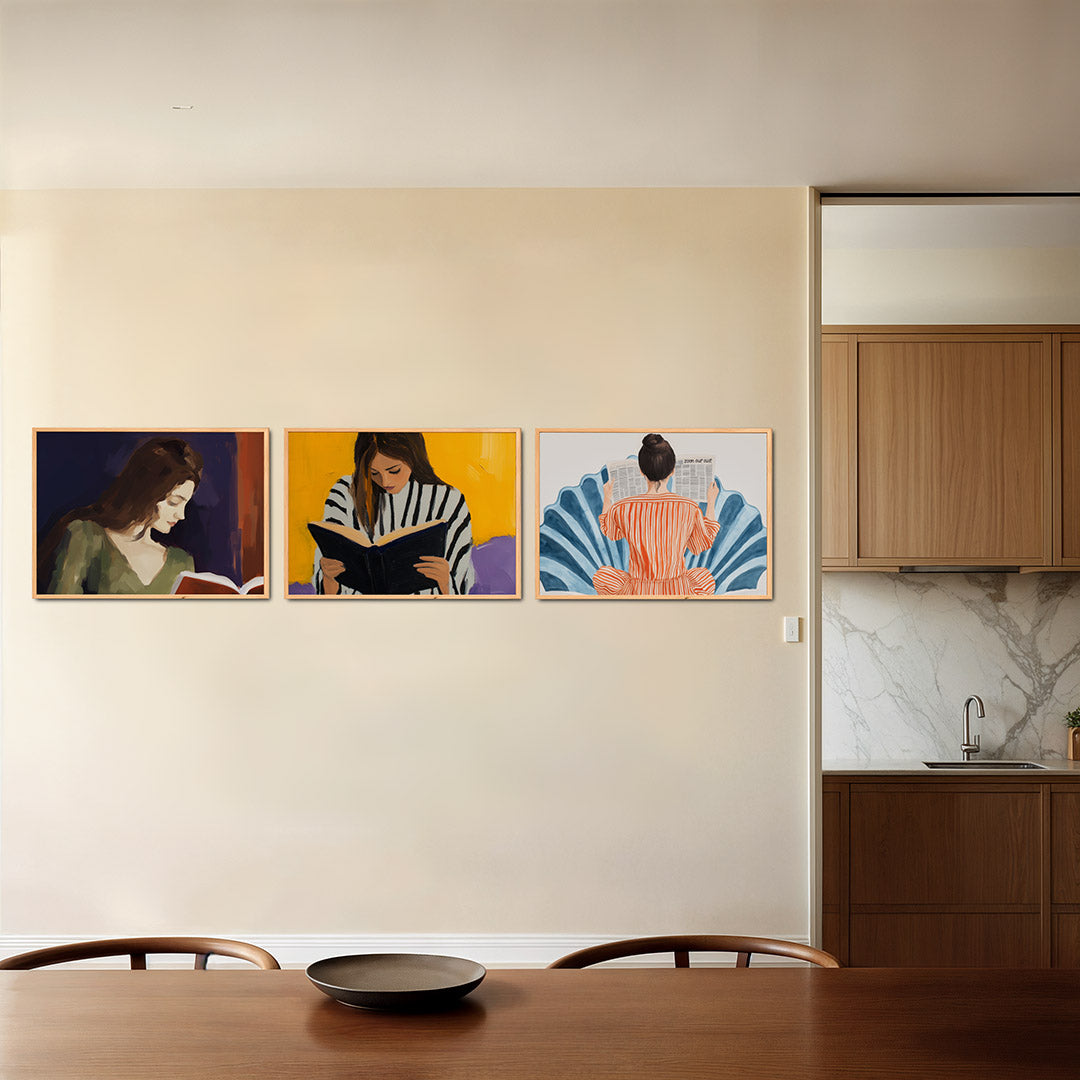 Leesmoment in kleur Posterset