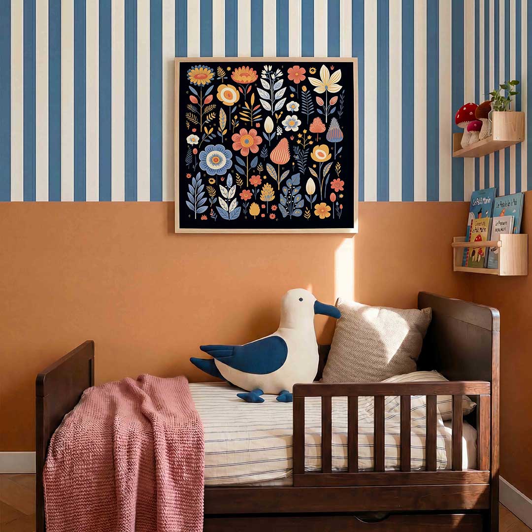 Bloemen en bladeren Poster