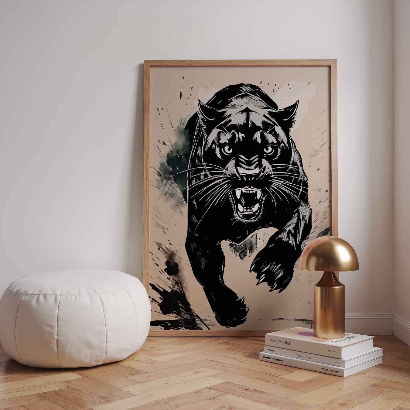 Stoere Panter Wandkunst Poster-WallArtistic