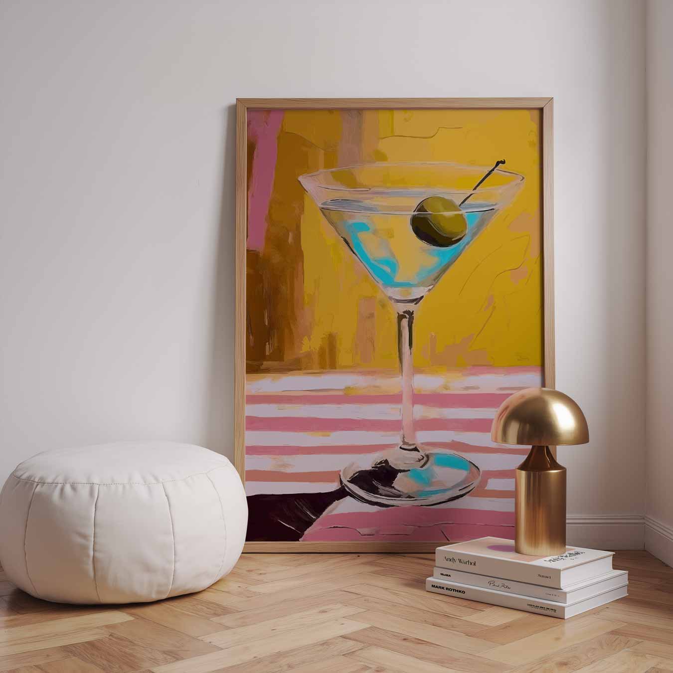 Stijlvolle Cocktail Kunst Poster-WallArtistic