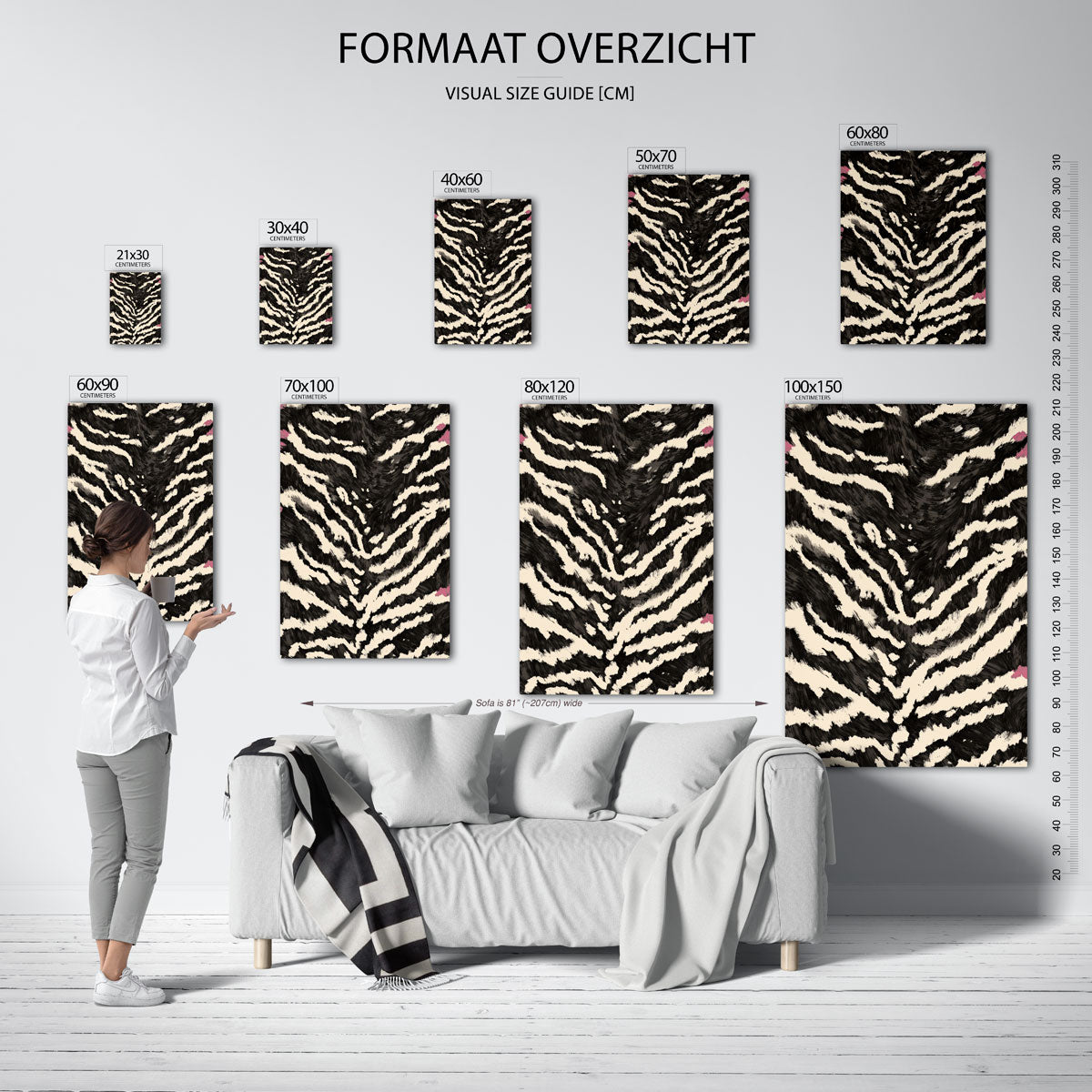 Gestreepte patroon Poster