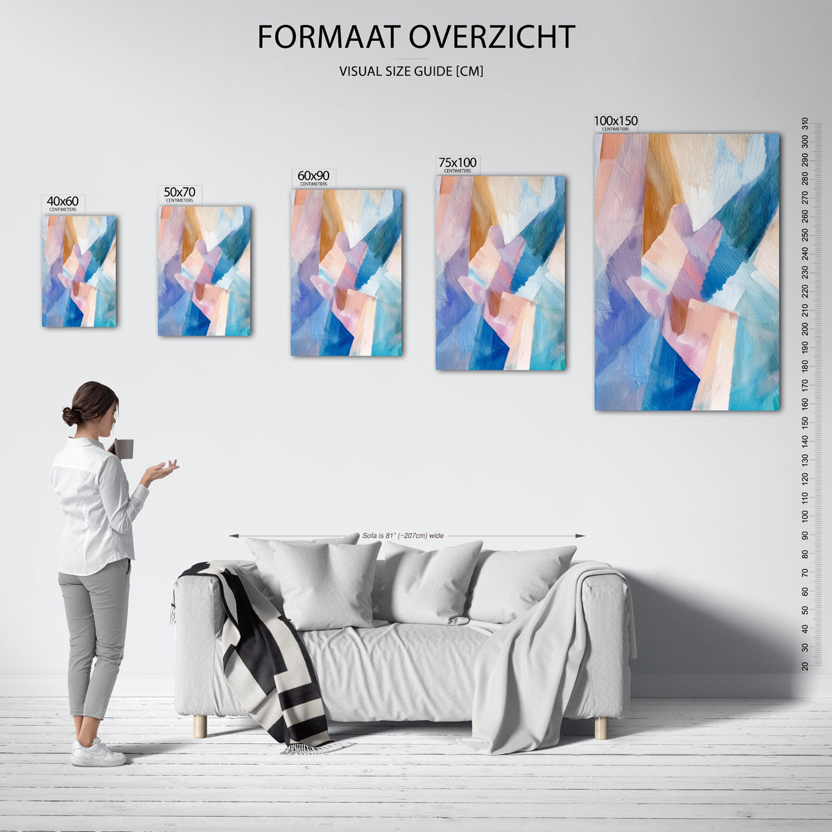 Kleurrijke vormen Kunstwerk