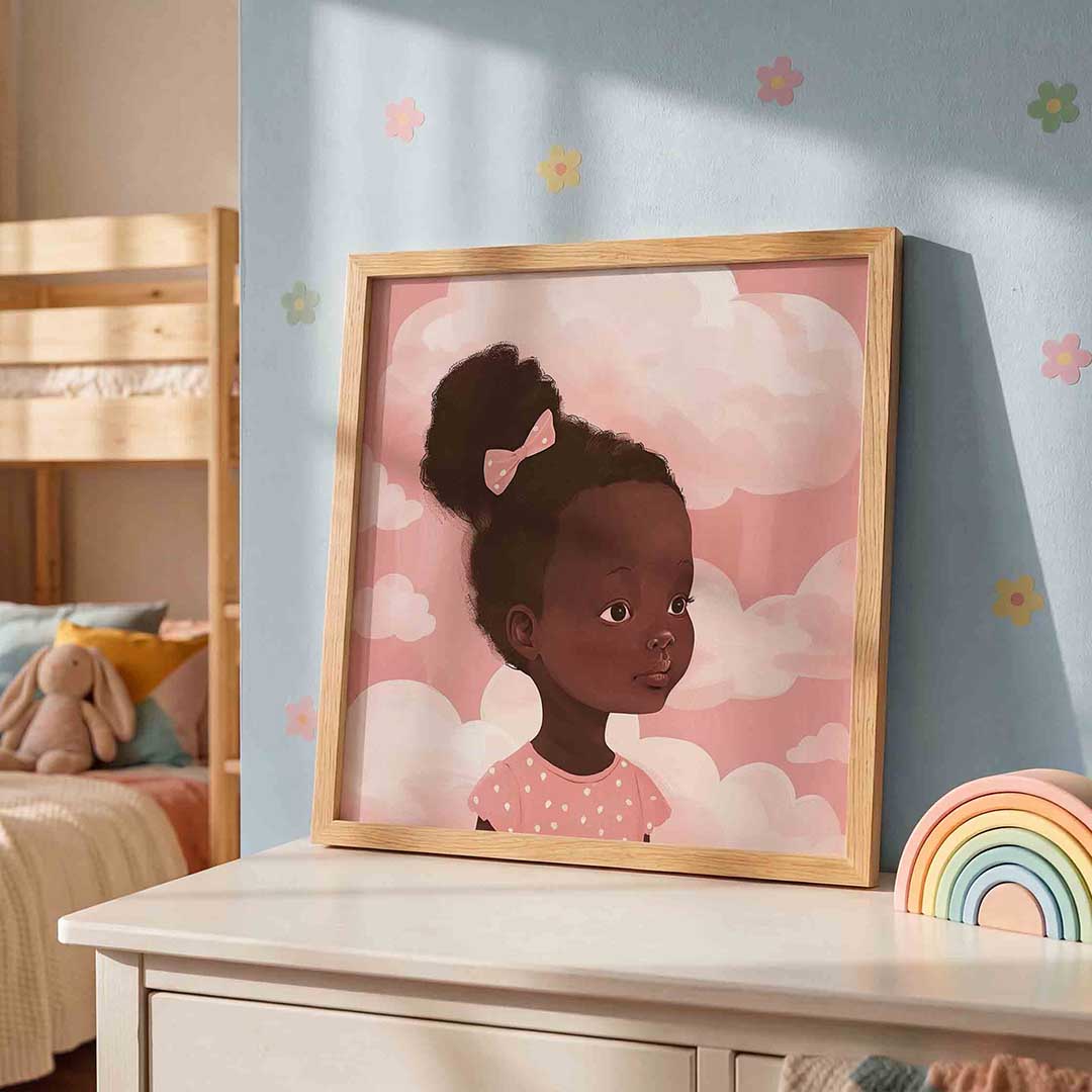 Meisje met wolken Poster